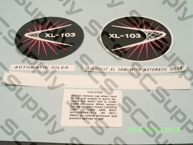 Homelite XL-903 (late) decal set