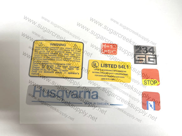 Husqvarna 234SG decal set