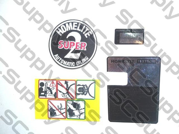 Homelite Super 2 decal set